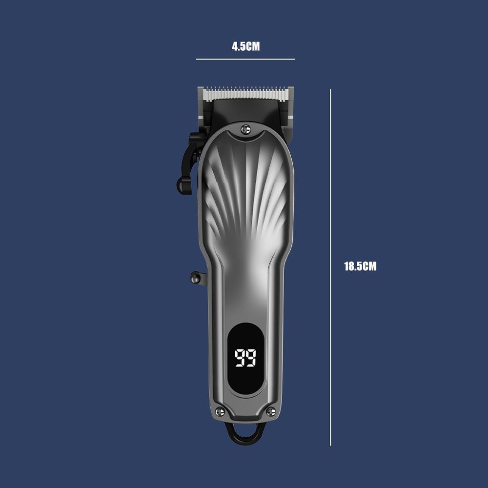 LCD Digital Display Hair Trimmer Rechargeable Bald Head Clipper Portable Electric Hair Clipper