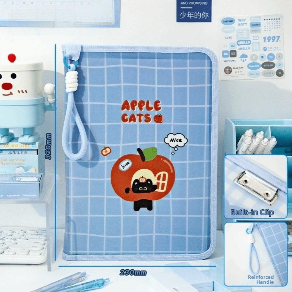 A4 File Storage Bags Large Capacity Stationery Organizer Bag Folders Thickening Waterproof Stationary Bag Handbag SchoolSupplies