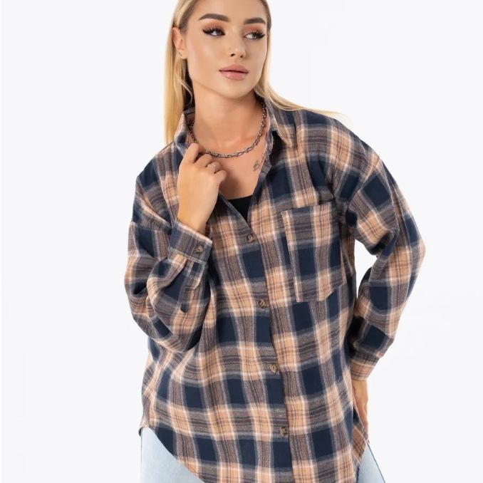 Women s Retro Plus Size Fashion Loose Swing Dress L коричневый