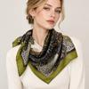 68×68cm Floral Print Scarf Floral Print Paisley Print Scarf Elegant Soft Neck Scarves  for Women
