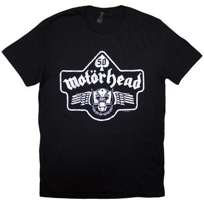 Motörhead 50 Years Ace Wings Emblem T-Shirt Black New