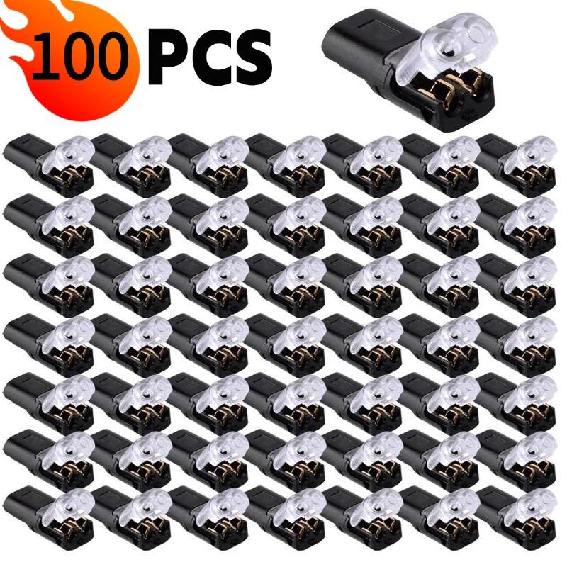 30PCS Universal Auto Quick Wire Connector 2 Pin Type Electric Cable Plug Waterproof Solderless Multifunction Connector Car Accessories