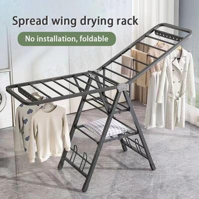 Stainless Steel Thickened Drying Rack Household Indoor Balcony Baby Cool Hanger Foldable Clothes Drying Rack Laundry Rack