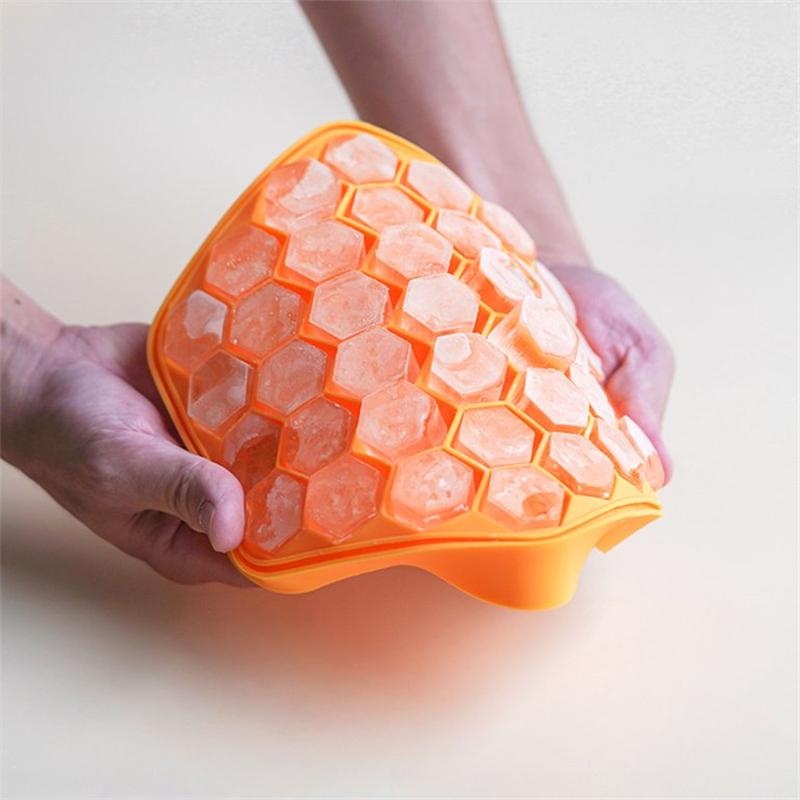 19 Cavities Honeycomb Silicone Mold DIY Little Bee Ice Tray Cake Chocolate Soap Icing Mould Party Cake Gift Decor