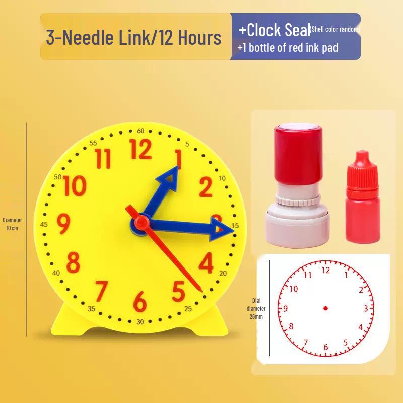 Montessori Math Clock for Kids: Time Recognition Teaching Aids for First Grade Learning