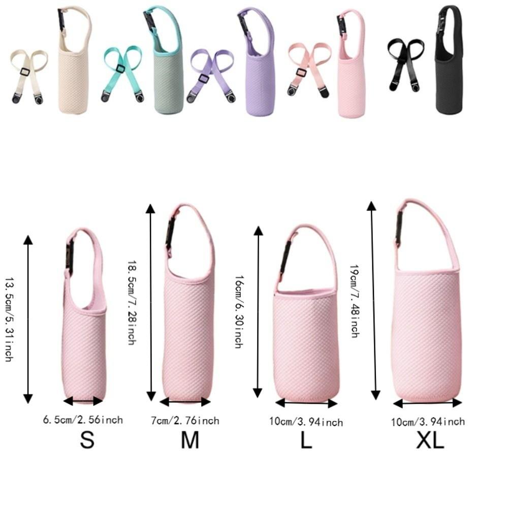 Neoprene Sport Water Bottle Cover Adjustable Shoulder Strap Vacuum Cup Sleeve Children