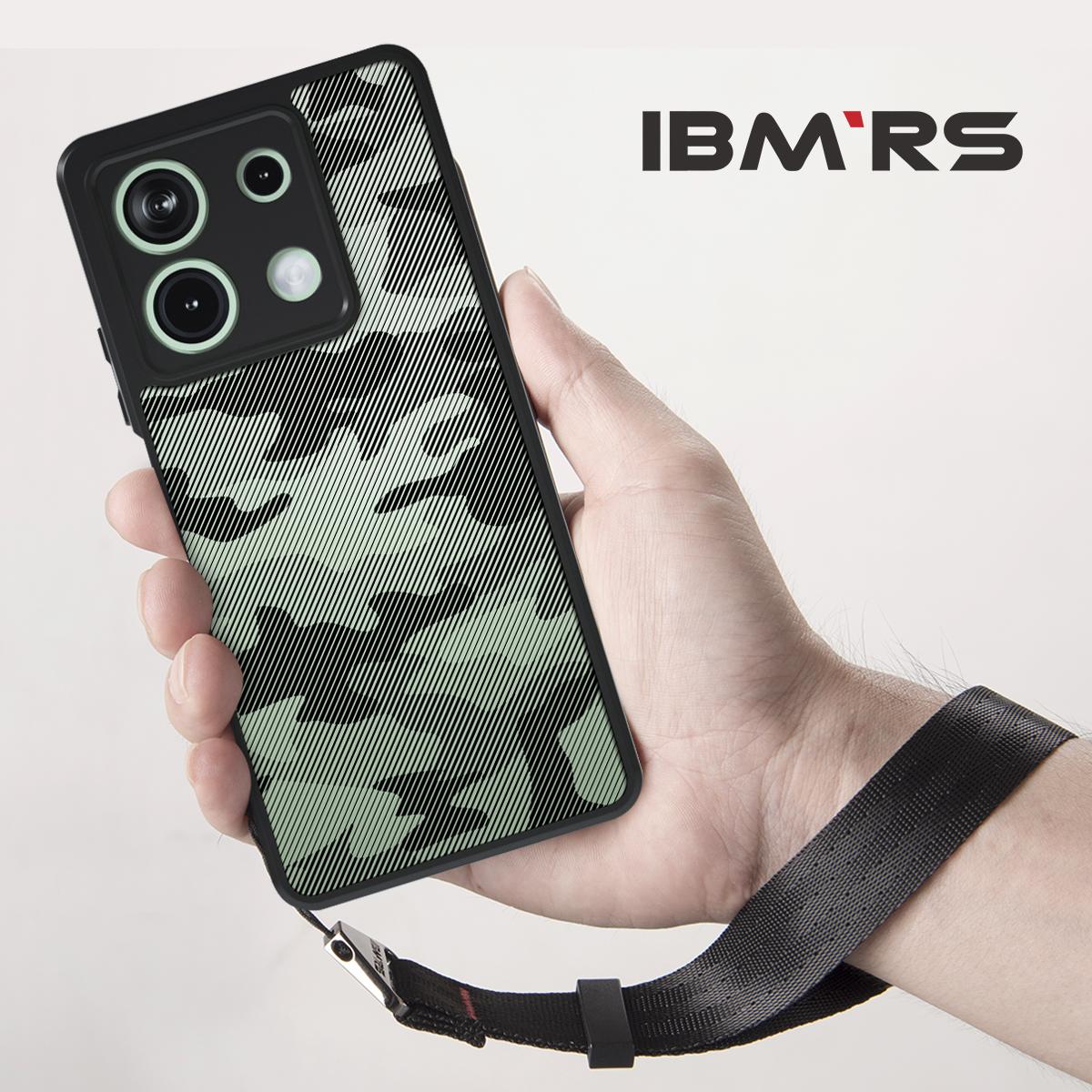 

(Comes with wrist strap)ibmrs for Xiaomi Redmi Note 13 4G Camo Case,matte Clear transparent phone protective case art camo