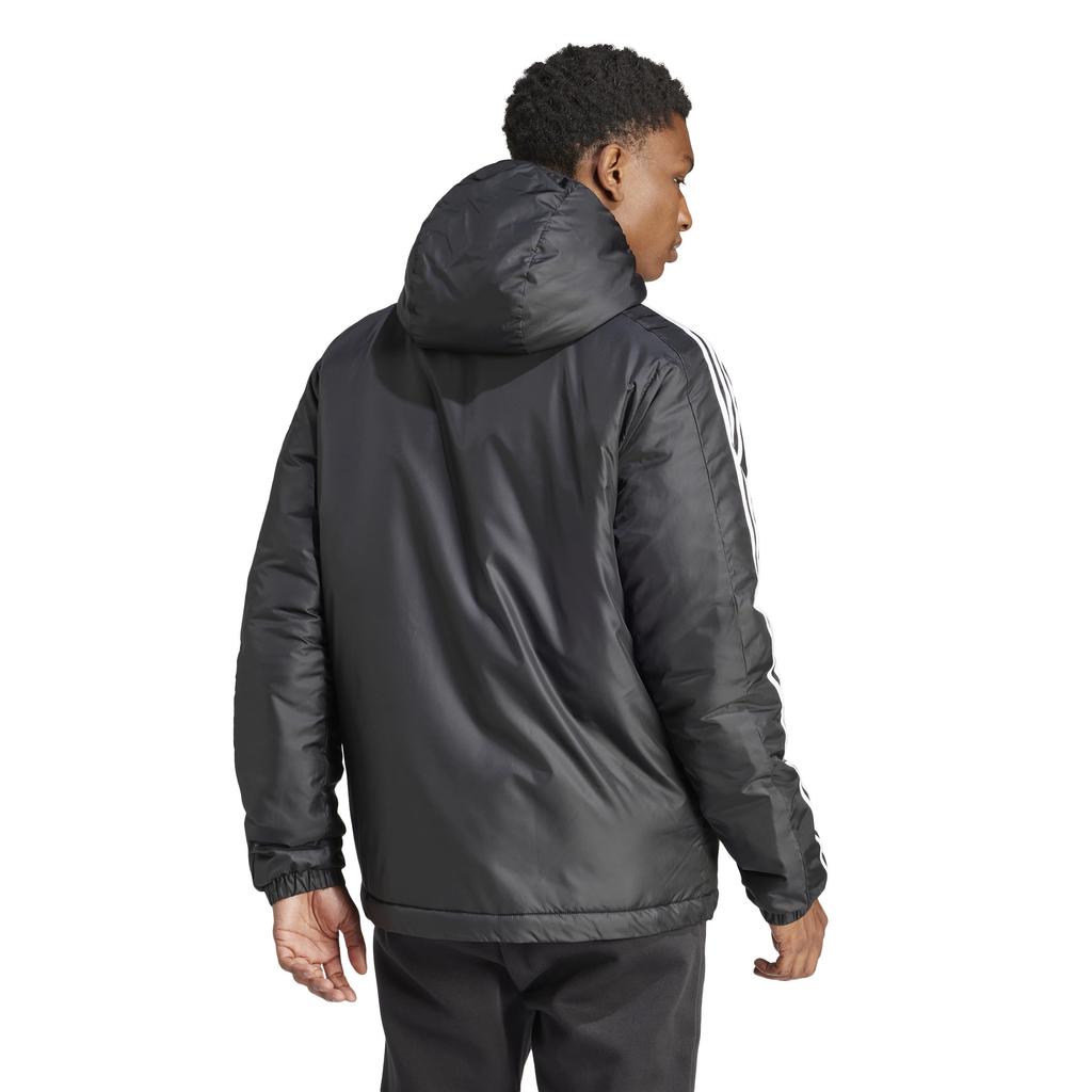 Adidas Essentials Insulated Hooded Jacket KOT34 Black 3-Stripes Men's (IN7194)