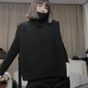 Women's Knit High-Neck Poncho Vest