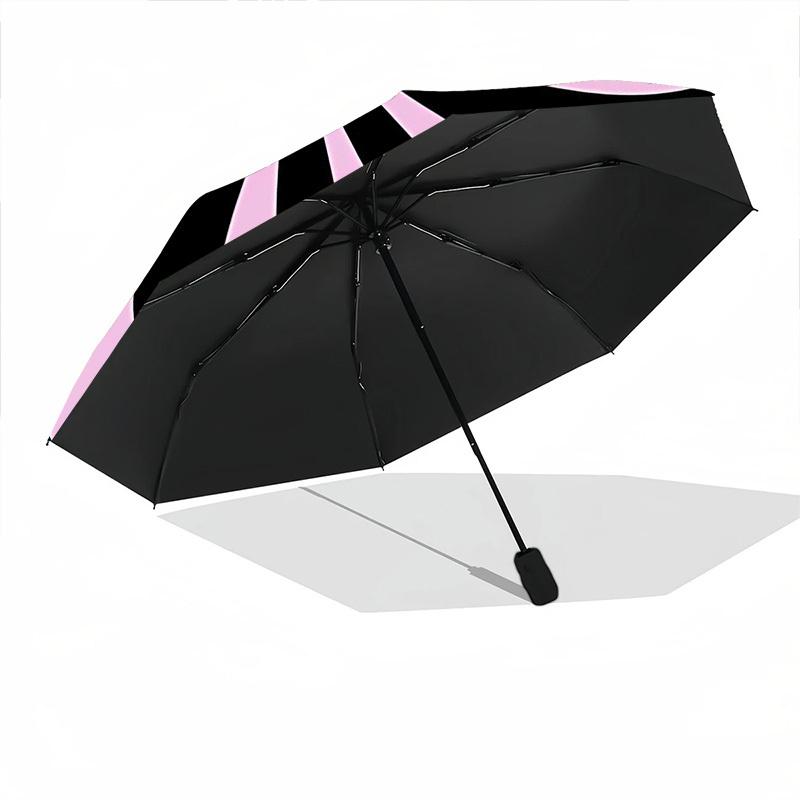 1pc Swirl Pattern Automatic Folding Umbrella Portable Collapsible 8-Rib Umbrella for All Seasons, Casual Outdoor Accessory, Perfect