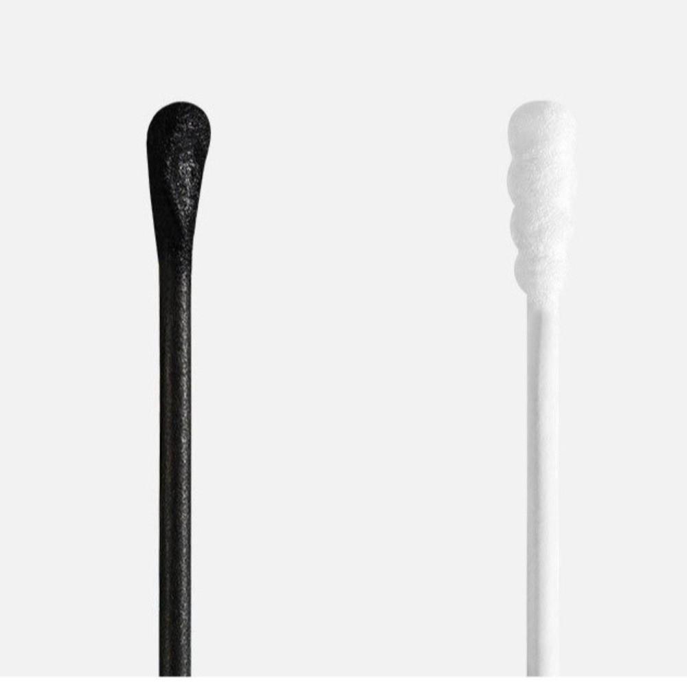 200pcs/box Hypoallergenic Double Headed Ear Cleaning Cotton Spoon Disposable Ear Digging Spoon Spiral Cotton Swab Ear Cleaning