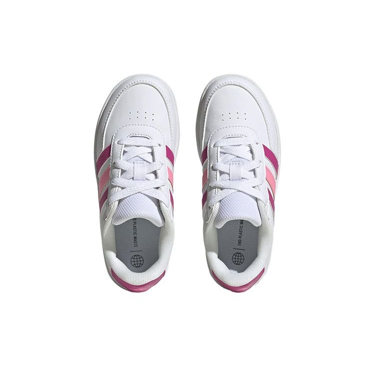 adidas Neo Breaknet 2.0 Non-Slip Low-Top Kids Skate Shoes Kids Sneakers White Pink HP8959