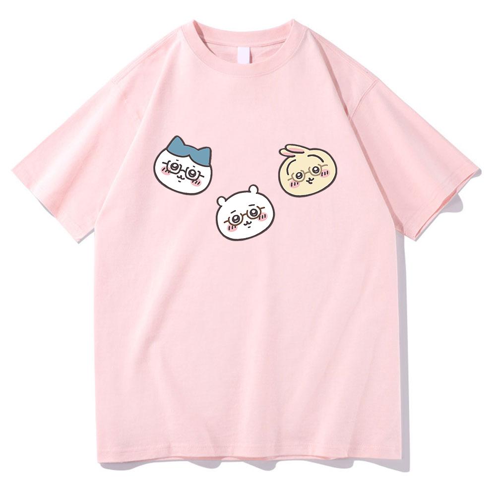 Cute Chiikawa T Shirt Unisex /Women Harajuku Aesthetic Graphic Kawaii Tshirt Unisex Japanese Anime Cartoon Oversize Cotton Tee Shirt