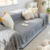 New Soild Color Sofa Covers Towel Soft Cute Cartoon Cover for Living Room Bay Window Pad L-shaped Sofa Decor