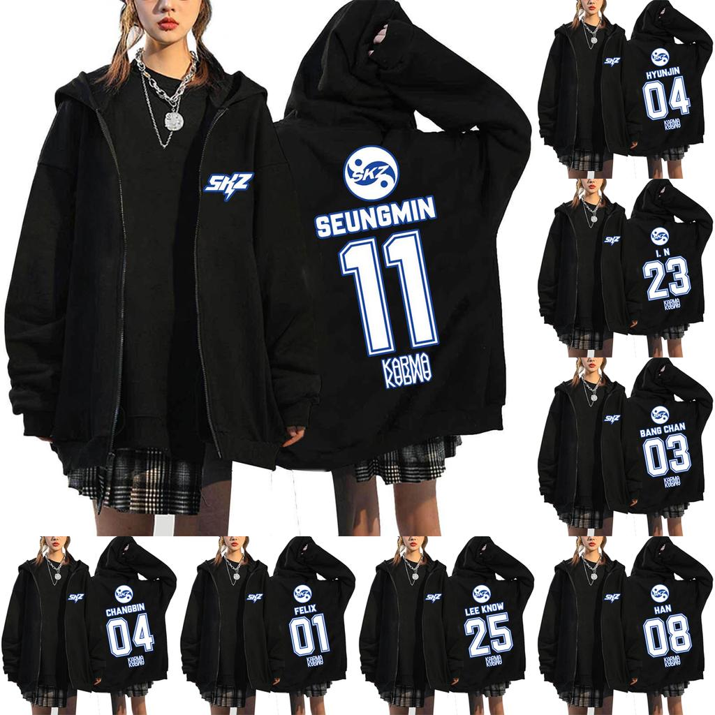 Women's Casual Fashion Printed Long Sleeve Zipper Hooded Sweatshirt