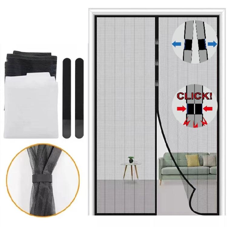 Quick Setup Magnetized Door Curtain, AntiInsect Meshes, for Home and Office, Size 210cm