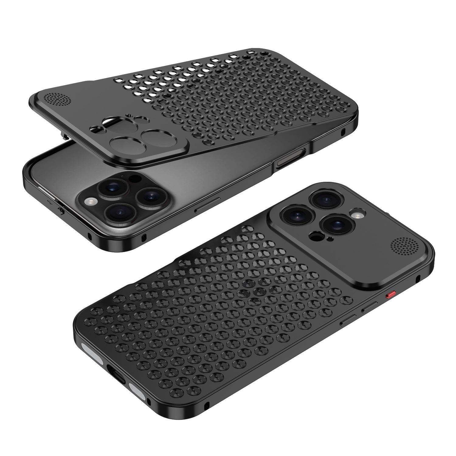 

Metal Snap Button Phone Case for iPhone 17 Pro/16 Pro Max/15/14 Pro/13 Pro iPhone 14 Pro Max [with Aromatherapy]
