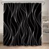 Black and White Striped Shower Curtains Modern Geometric Lines Art Minimalist Pattern Bath Curtain Polyester Home Bathroom Decor