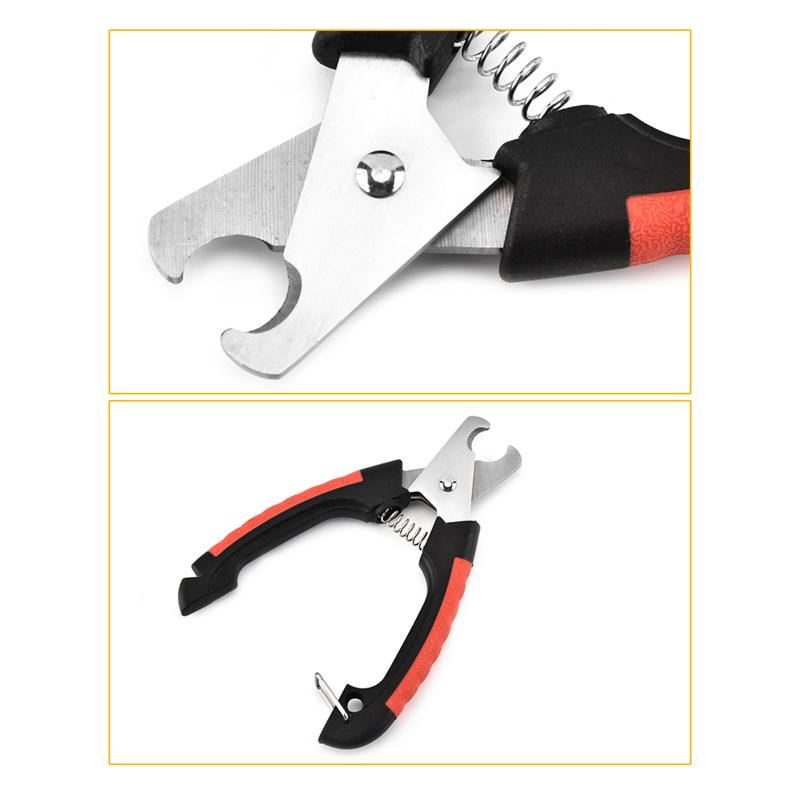 Stainless Steel Dog Nail Clipper 1Pcs Non Slip Handle Grooming Cutter for Pet Manicure at Home
