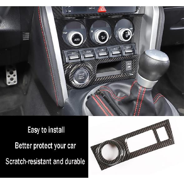 Car Accessories Fit for Subaru BRZ Toyota 86 2012-2020 Interior Center Consoles Decoration Switch Panel Cover Trim (Carbon Fiber Style) ABS 1 PC