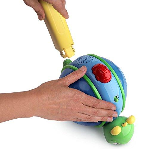 Bright Starts Roll and Glow Snail Toy, Multicolor Light-Up Crawling Toy for Babies, Interactive Sensory Toy
