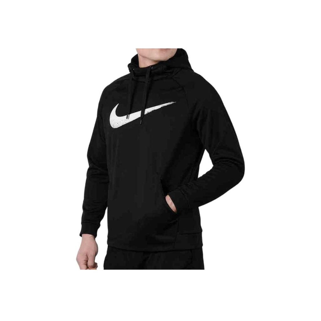 Nike Casual Sport Large Logo Fleece Hoodie Men Tops Black BQ8106-010