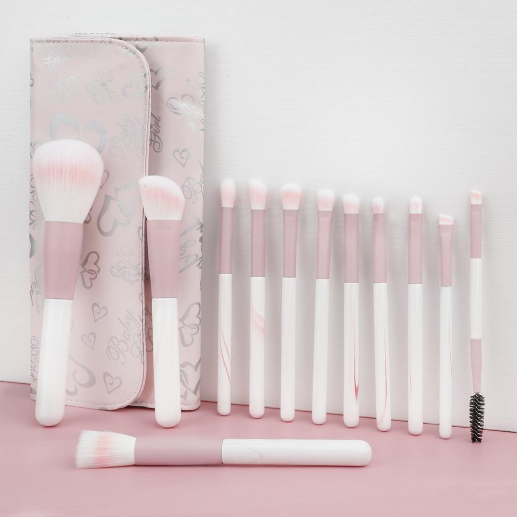 New 12 Clear Sky Makeup Brush Set Super Soft Beginner Full Set of Painting Makeup Beauty Tools
