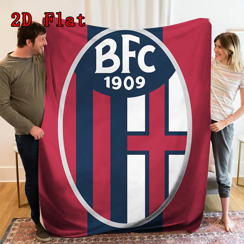 Bologna 2D Flat Pattern Flannel Blanket High Quality All Seasons Warmth and Comfort Perfect for Christmas Gifts.