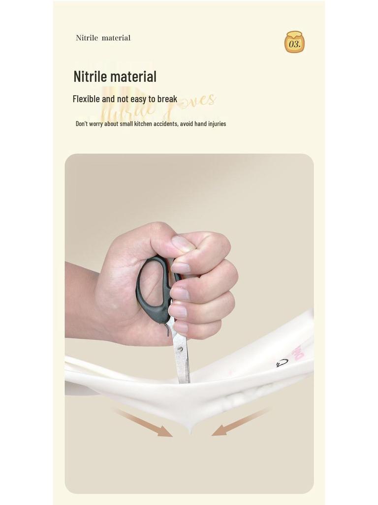 Women's Waterproof Nitrile Rubber Dishwashing Gloves - Durable, Thick, and Ideal for Kitchen and Household Cleaning.