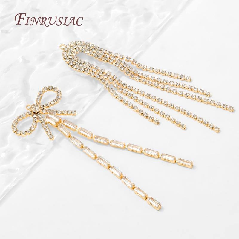 18K Gold Plated Brass Chain Tassel Charms For Jewelry,Tassel Earring Components,DIY Jewelry Making Supplies