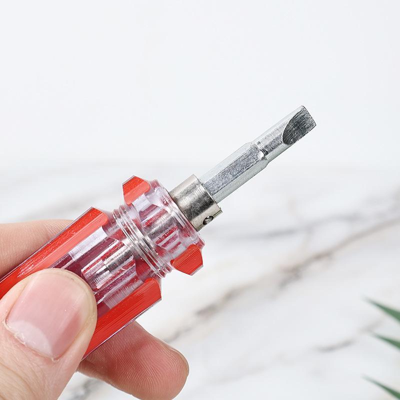 Mini Portable Screwdriver 2Pcs Transparent Head Radish Grip Handle Small Repair Tools for Eyeglasses Jewelry Fix