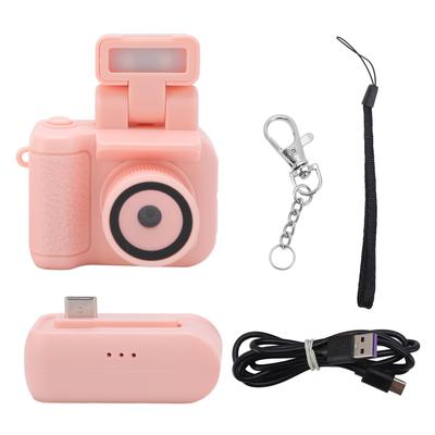 Keychain Camera, 1080P Mini DV Camera with Flashlight, 1.44-inch Small Compact Portable Video Recorder, Travel Camcorder for Students and Kids (Pink)