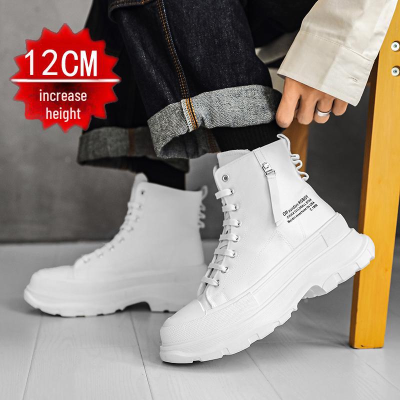 Unsichtbare, höhenverstärkende Herren-Sneaker: 12 cm High-Top, 10 cm lässiges Canvas, trendige Schuhe mit dicker Sohle, COS.