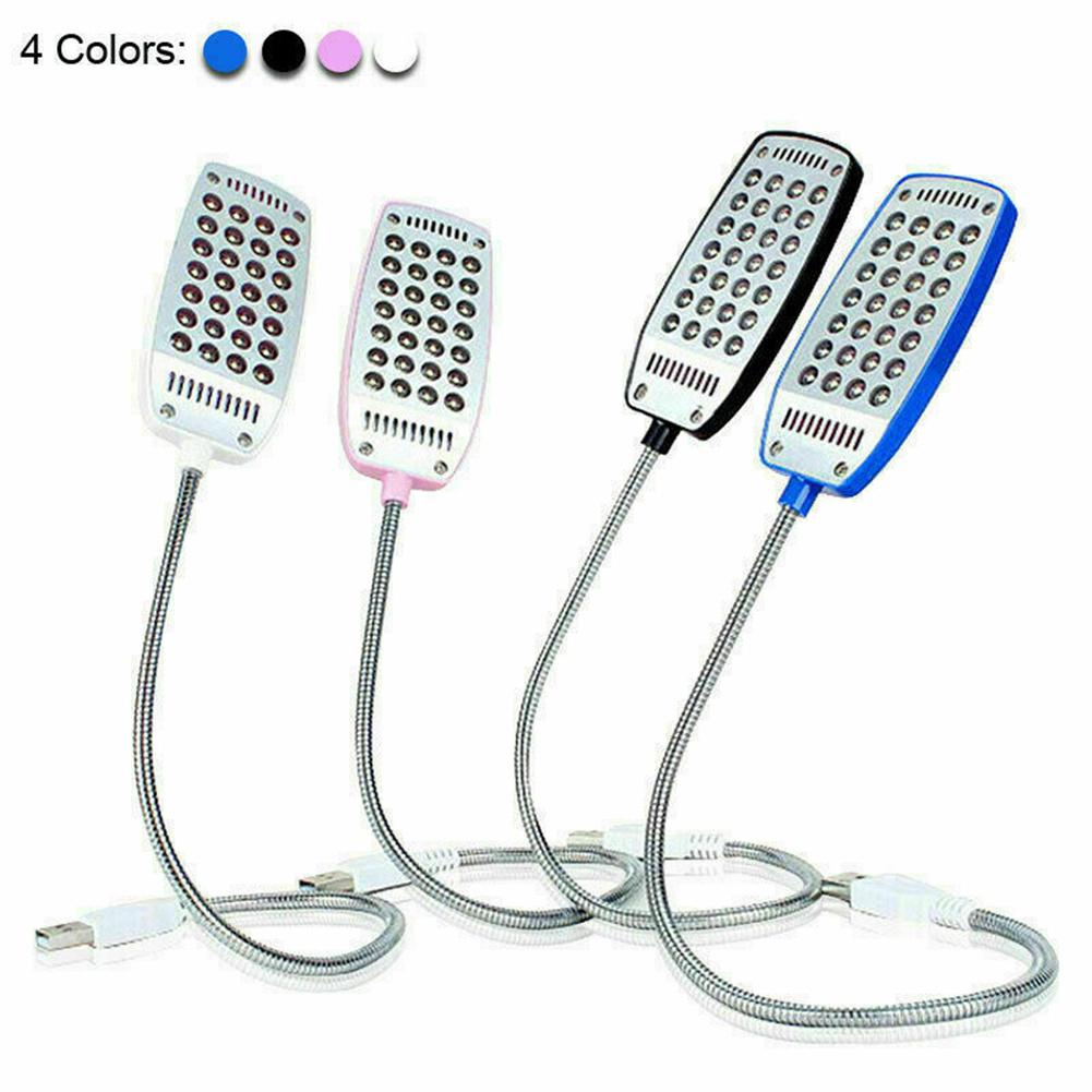 Metal Flexible Mini Reading Light Usb Charging 360 Degree Rotation High-brightness 28-led Heads Lightweight Portable Lamp For Laptop
