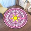 Cartoon Sakura Magic Captor Card Round Rug Magic Array Carpet Pink Carpet Doormat Antislip Plush Living Room Home Decar