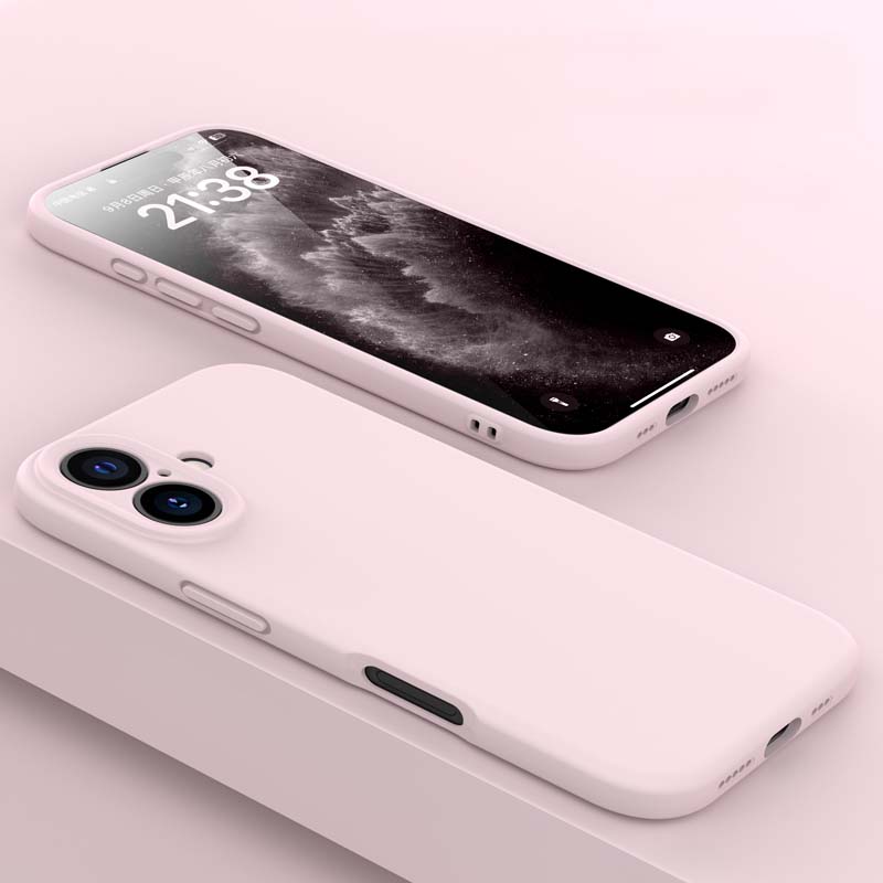 Luxury Liquid Silicone Shockproof Soft Phone Case For iPhone 16 15 14 13 Pro Max 16Pro 15Pro 14Pro 16 Plus Lens Protective Cover