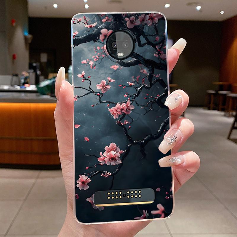

For Motorola Moto Z3 Play Case Clear Luxury Fashion Butterfly Flower Soft Silicone Phone Cover for Moto Z3 Play Transparent Case Motorola Moto Z3 Play