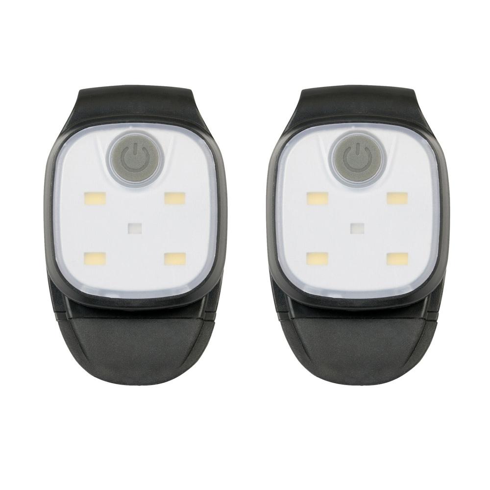 2x USB Rechargeable LED Outdoor Night Running Light for Runners Camping Plastic