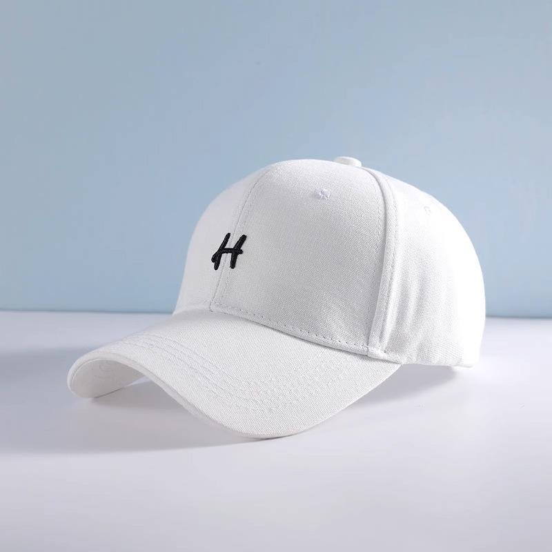 

Instagram Couple Cap Sun Block Visor Female Embroidered H Letter Cap Baseball белый
