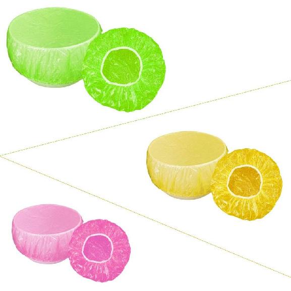 MIZOMOR 120 Pieces Elastic Food Covers Reusable Food Storage Covers Colorful Plastic Wrap Bowl Covers Dish Plate Plastic Covers for Kitchen Family