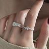 BF CLUB Silver Color Star Rings for Women men Fashion Geometric Handmade Irregular Vintage Ring Party Christmas Gift