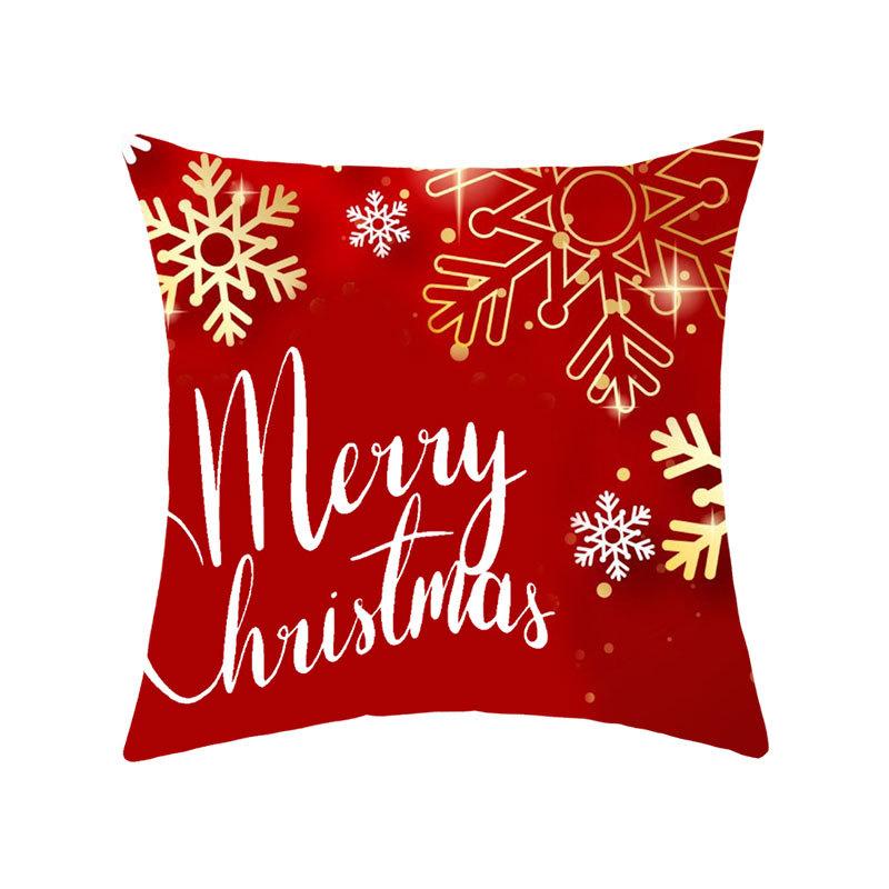 New Christmas Sofa Pillow Case Home American Letter Print Bedside Pillow Case