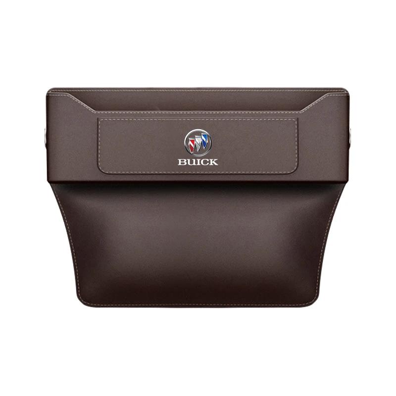 QPM1 Car Seat Gap Storage Box Leather Crevice Side Pocket Wallet For Buick Century Excelle XT Envision Verano Regal Encore enclave