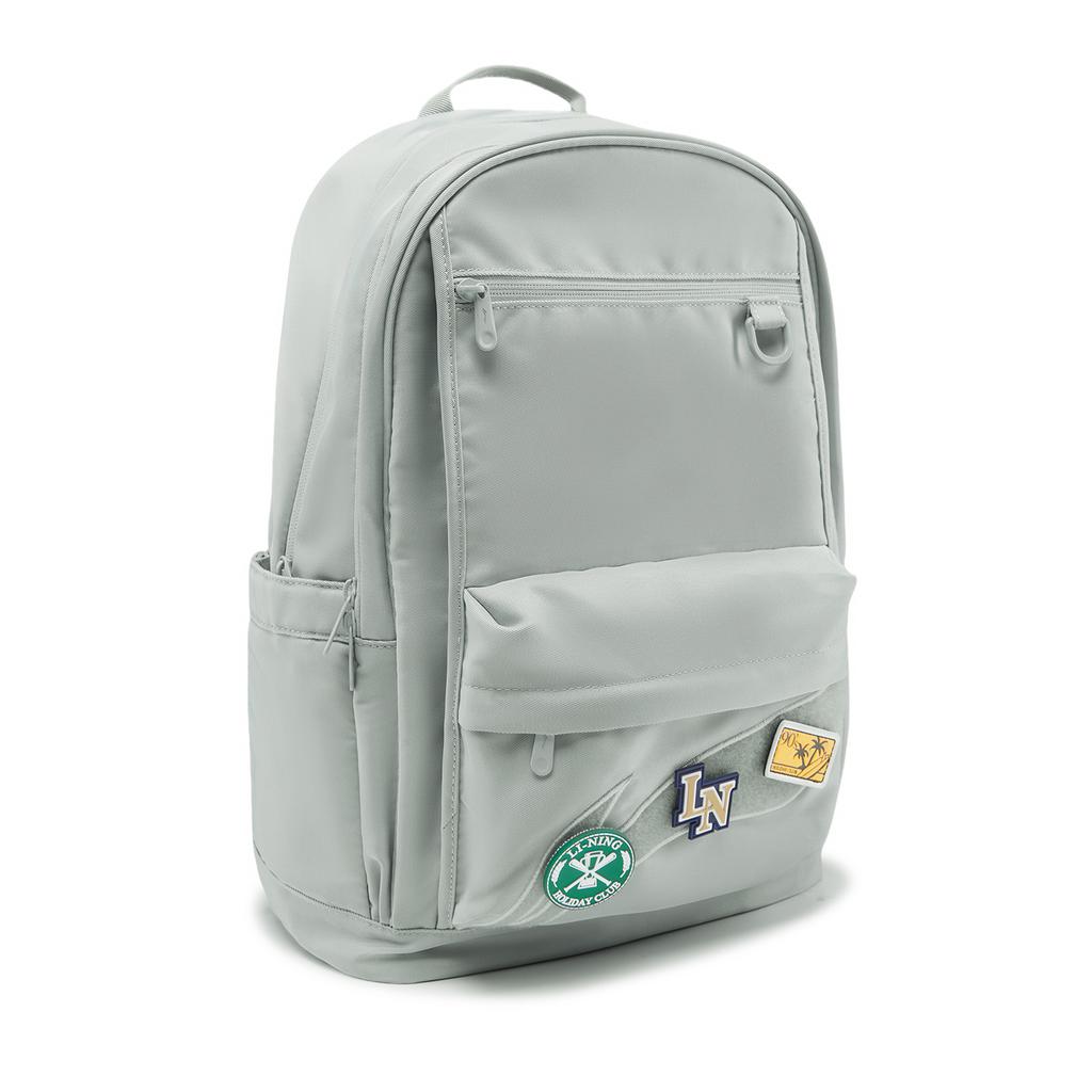 New LiNing Sports Life Collection Polyester Backpack Unisex Mist Gray ABSV153-3