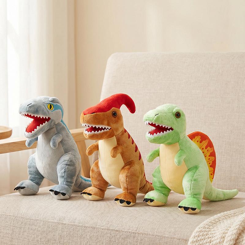 Kawaii Dinosaur Plush Soft Animal Stuffed Toy Velociraptor Pterosaur Tyrannosaurus Rex Triceratops Home Decoration Plush Gift