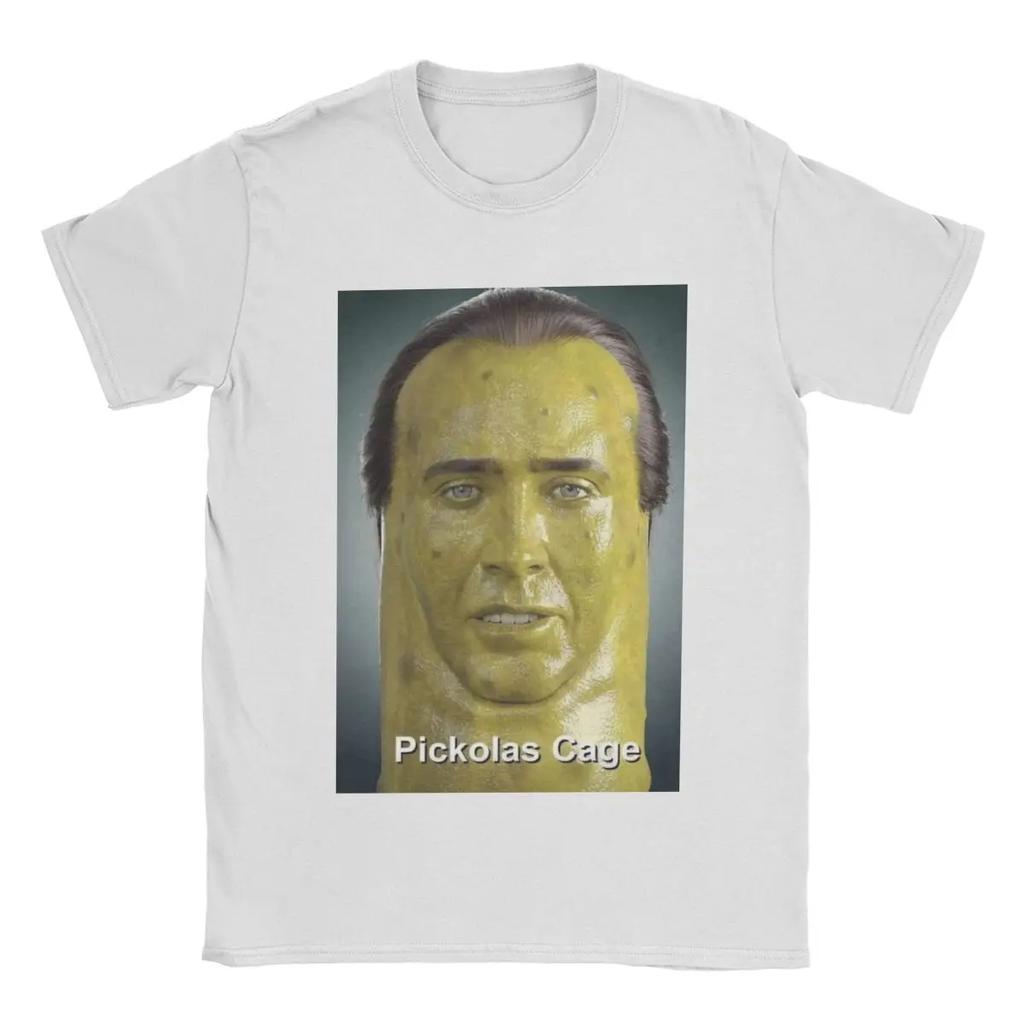 Herren Picolas Cage Nicolas Cage T-Shirts Reine Baumwolle Kleidung Lustige Kurzarm Rundhals T-Shirts Bedrucktes T-Shirt