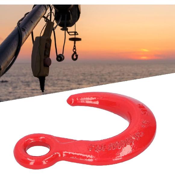 6500lb Lifting Hook, Large Opening Alloy Steel Crane Hoist Hook Lifting Parts for Construction Engineering