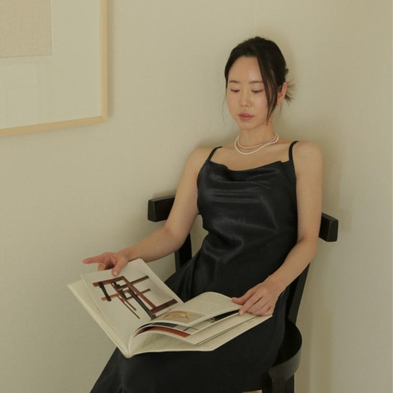 Modernlike 14k GF Silver Oval Freshwater Pearl Necklace 5mm