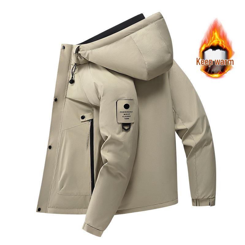 Herren Winter Graphen Baumwolle Verdickte Jacke: Plus Samt, Winddicht, Wasserdicht, Warm, Kälteschutz-Außenbekleidung für das Bergsteigen