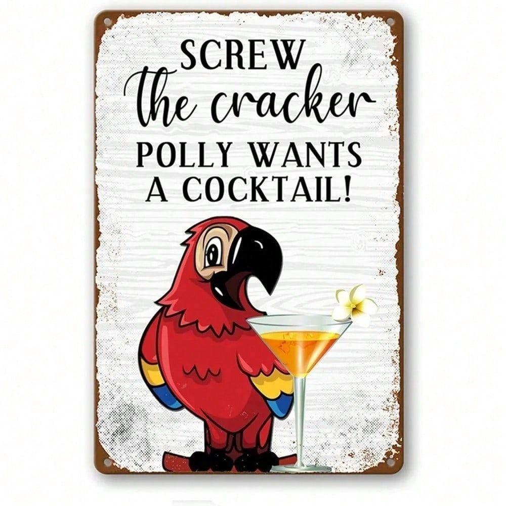 Vintage Funny Tin Sign Bar Wall Decor for Beach House & Patio